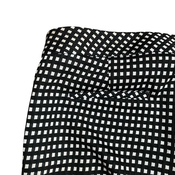 Express Black White Check Columnist Slim Ankle Pants 2 - Picture 5 of 9